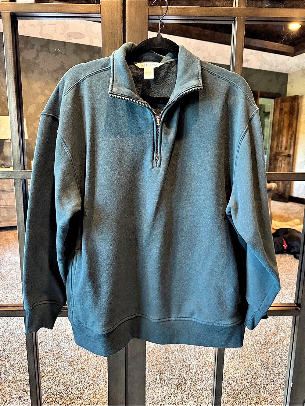 Athleta Half-Zip Pullover in Forrest Green  Size Medium